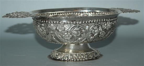 Late 19th century Continental silver two handled bowl